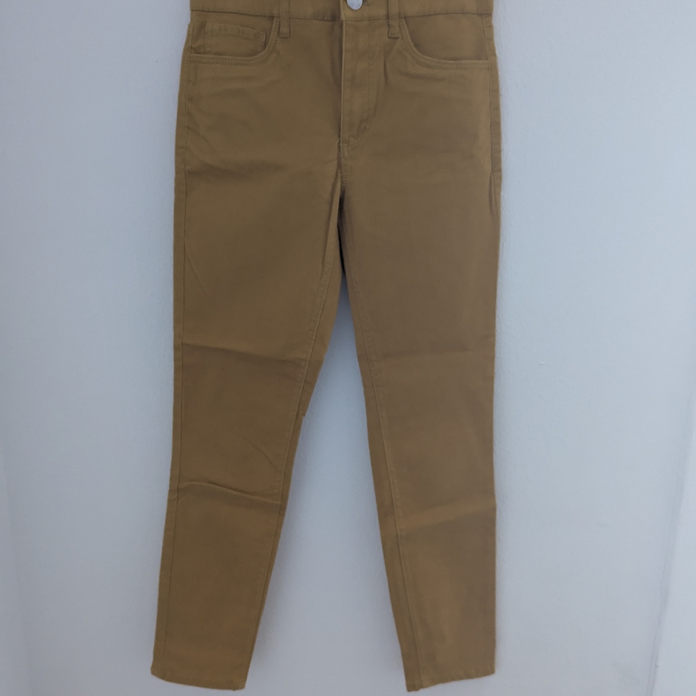 LOFT Tan Ankle Cropped Jeans with Streamlined Fit